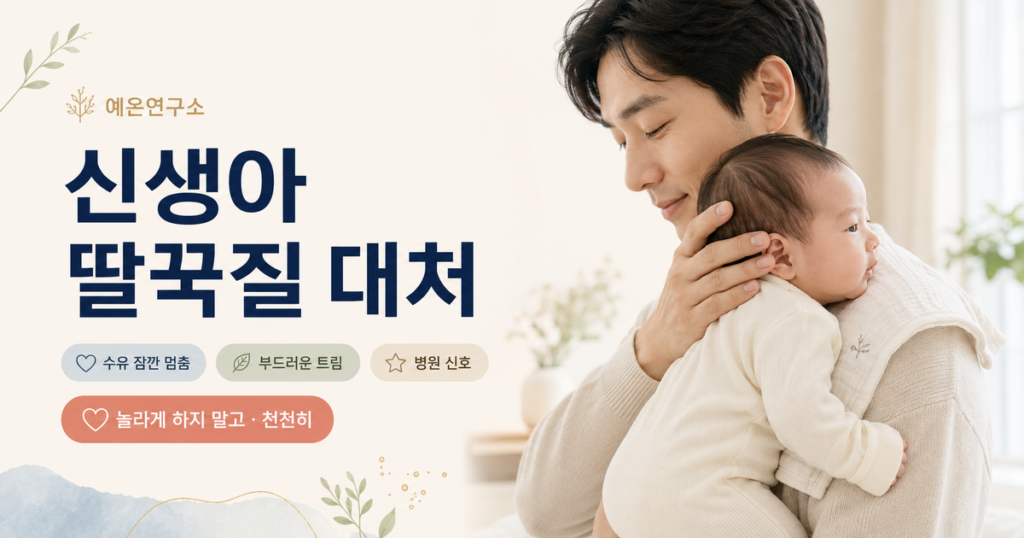 신생아 딸꾹질 원인과 수유 중 트림 및 병원 신호를 설명하는 예온연구소 가이드