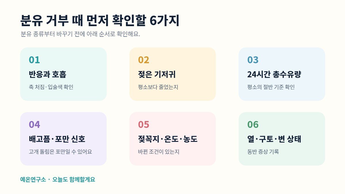 아기가 분유를 안 먹을 때 먼저 확인할 6가지