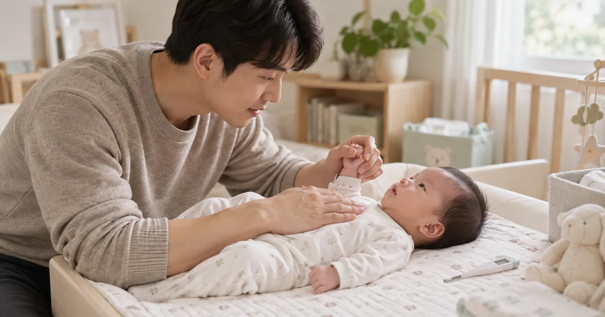 신생아 손발이 차가울 때 몸통과 체온을 함께 확인하는 보호자